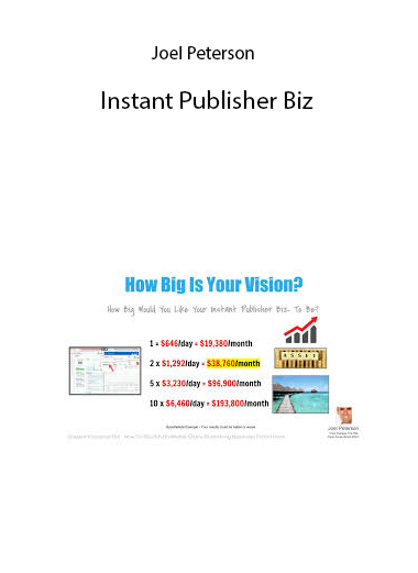 Joel Peterson – Instant Publisher Biz