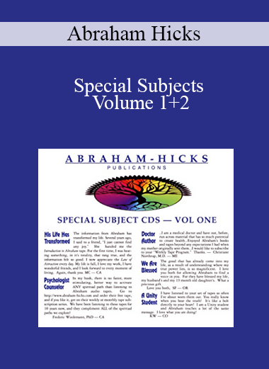 Abraham Hicks - Special Subjects Volume 1+2