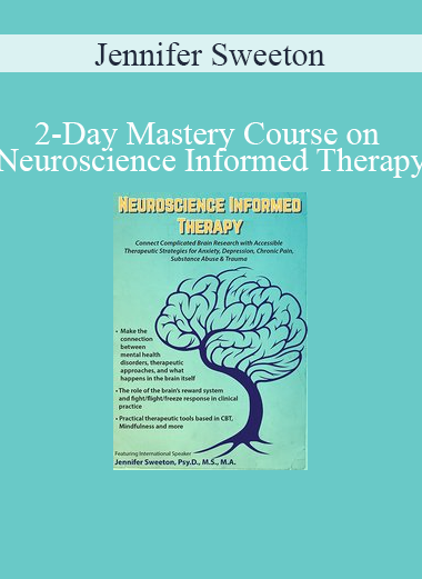 Jennifer Sweeton - 2-Day Mastery Course on Neuroscience Informed Therapy: Connect Complicated Brain Research with Accessible Therapeutic Strategies for Anxiety, Depression, Chronic Pain, Substance Abuse & Trauma Faculty: Jennifer Sweeton Duration: 12 Hours 23 Minutes Format: Audio and Video Copyright: Sep 27, 2018 Description The latest findings from neuroscience have given us incredible insights into the workings of the brain and its connection to our psychological and physical well-being. Yet in-depth studies on the brain can be difficult for mental health clinicians to interpret -names like “Subgenual anterior cingulate cortex” mean very little to most of us. And you face a bigger obstacle than terminology. How do you overcome the challenge of applying complicated scientific and biological information to your clinical practice? How does neuroscience help you when you’re face-to-face with clients working on stress, depression, addiction and the other problems they face each day? This recording will connect critical concepts from science and biology to your clinical work with anxiety, depression, chronic pain, substance abuse and trauma. Better still, you’ll go beyond the biological mechanisms that underlie various disorders with detailed instruction on actual treatment strategies you can use with your clients. Through case studies, experiential exercises, and brief lectures you’ll learn to individualize interventions based in Mindfulness Based Cognitive Therapy, Attachment, and Somatic Psychologies and apply them to the treatment of mood disorders, trauma, addictions, and more. Better still, you’ll have the opportunity to practice the application of what you’ve learned under the skilled supervision of our instructor, and take home detailed handouts allowing their immediate incorporation into your clinical work. Cut through the baffling research and inaccessible jargon, and discover how understanding neuroscience can change the way you view and work with your clients! Handouts Manual - Neuroscience Informed Therapy (3.92 MB) 104 Pages Available after Purchase Outline DAY 1 Understand the Brain’s Reward System Habit formation & maintenance Why the brain doesn’t always choose well The conscious brain myth Brain dictated actions Impulse vs routines Reward & habit Coping & stress Brain-wise change Impulse strategies Serotonin Solidifying change – from neurons to brain regions From state to trait: Brief experiences to long lasting change Willpower Willpower: where does it reside? Role of exercise Mindfulness A brief willpower workout The Body’s Impact on the Brain: Alter Physical State to Manage Stress and Anxiety Body-Brain-Mind Talk The Vagal Nerve Heart rate variability Interoception Build stress resiliency & emotional regulation Breath, posture, deep relaxation The Body-Brain-Mind connection across treatment approaches The Brain’s Impact on the Body Chronic pain, nociceptors and neurotransmitters Dorsolateral prefrontal lobe and the centralization of pain The influence of stress on pain and inflammation Pain measurement CBT interventions to reappraise pain Pain catastrophizing Biofeedback Mind-Body interventions for pain How Relationships Change the Brain: The Neuroscience of Attachment Neuropeptides: behavior and oxytocin Healing through the social brain The role of storytelling The brain in love Brain behavior of long-term love Novelty vs. habit Engendering secure attachment Key brain networks Build compassion & empathy DAY 2 From a Depressed Brain to a Resilient Brain How the depressed brain gets stuck Hemispheric laterality Cytokines & depression The neuroscience of guilt & shame Opposing pathways Brain intercommunication Gratitude – neurochemistry & practice Neurofeedback: Research on direct communication with the brain Trauma Treatment and the Science of Memory Grounding Titrating emotions with mindfulness The fight/flight/freeze response in trauma Executive functioning Implicit memories Dual awareness Brain savvy narratives Breath/Movement/Awareness The treatment of shame in trauma The Addicted Brain: Clinical Implications of the Neuroscience of Craving The role of the reward center The neuroscience of craving Mindfulness & movement based supports Identifying false sanctuaries & underlying beliefs Dual awareness Overcome conflict and risk avoidance The Aging Brain Brain changes across the lifespan Memory improvement strategies Buffering from Alzheimer’s Disease Is Mindfulness a neuroprotective approach? Nutrition & the Brain: We Are What We Eat! Nutrition for optimal brain functioning The brain on sugar Nutraceuticals Creating an interdisciplinary team The Limitations of Neuroscientific Research and Potential Treatment Risks fMRI imaging – blood flow vs. neuronal activity How only looking at brain activations produces an incomplete picture Neuroscientific studies, sample size, and validity Animal research – directly applicable to humans? Psychotherapeutic techniques – specific limitations and risks Faculty Jennifer Sweeton, Psy.D., M.S., M.A. Related seminars and products: 12 Organizational Consultant, Clinical Psychologist Mind Works Professional Education Inc Dr. Jennifer Sweeton is a licensed clinical psychologist, author, and internationally-recognized expert on trauma, anxiety, and the neuroscience of mental health. Dr. Sweeton has been practicing EMDR for nearly a decade and has treated a variety of populations using EMDR and other memory reconsolidation approaches, including combat veterans, individuals with PTSD and complex trauma, and those suffering from treatment-resistant anxiety. She completed her doctoral training at the Stanford University School of Medicine, the Pacific Graduate School of Psychology, and the National Center for PTSD. Additionally, she holds a master’s degree in affective neuroscience from Stanford University, and studied behavioral genetics at Harvard University. Dr. Sweeton resides in the greater Kansas City area, where she owns a group private practice, Kansas City Mental Health Associates. She is a past president of the Oklahoma Psychological Association and holds adjunct faculty appointments at the University of Kansas School of Medicine. She is the president-elect of the Greater Kansas City Psychological Association. Dr. Sweeton offers psychological services to clients in Oklahoma, Kansas, and internationally, and is a sought-after trauma and neuroscience expert who has trained thousands of mental health professionals in her workshops. Speaker Disclosures: Financial: Jennifer Sweeton is in private practice. She has an employment relationship with the Oklahoma City VAMC. Dr. Sweeton receives a speaking honorarium from PESI, Inc. Non-financial: Jennifer Sweeton has no relevant non-financial relationship to disclose. Salepage: https://catalog.pesi.com//item/2day-mastery-neuroscience-informed-therapy-connect-complicated-brain-research-accessible-therapeutic-strategies-anxiety-depression-chronic-pain-substance-abuse-trauma-34823 Archive: https://archive.ph/wip/LZHgt