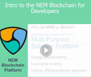 Stone River Elearning - Intro to the NEM Blockchain for Developers