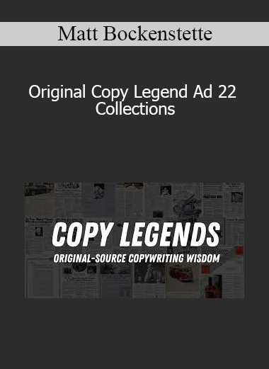 Matt Bockenstette - Original Copy Legend Ad 22 Collections
