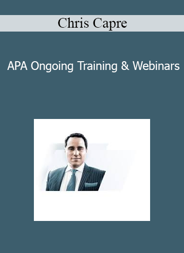 Chris Capre - APA Ongoing Training & Webinars